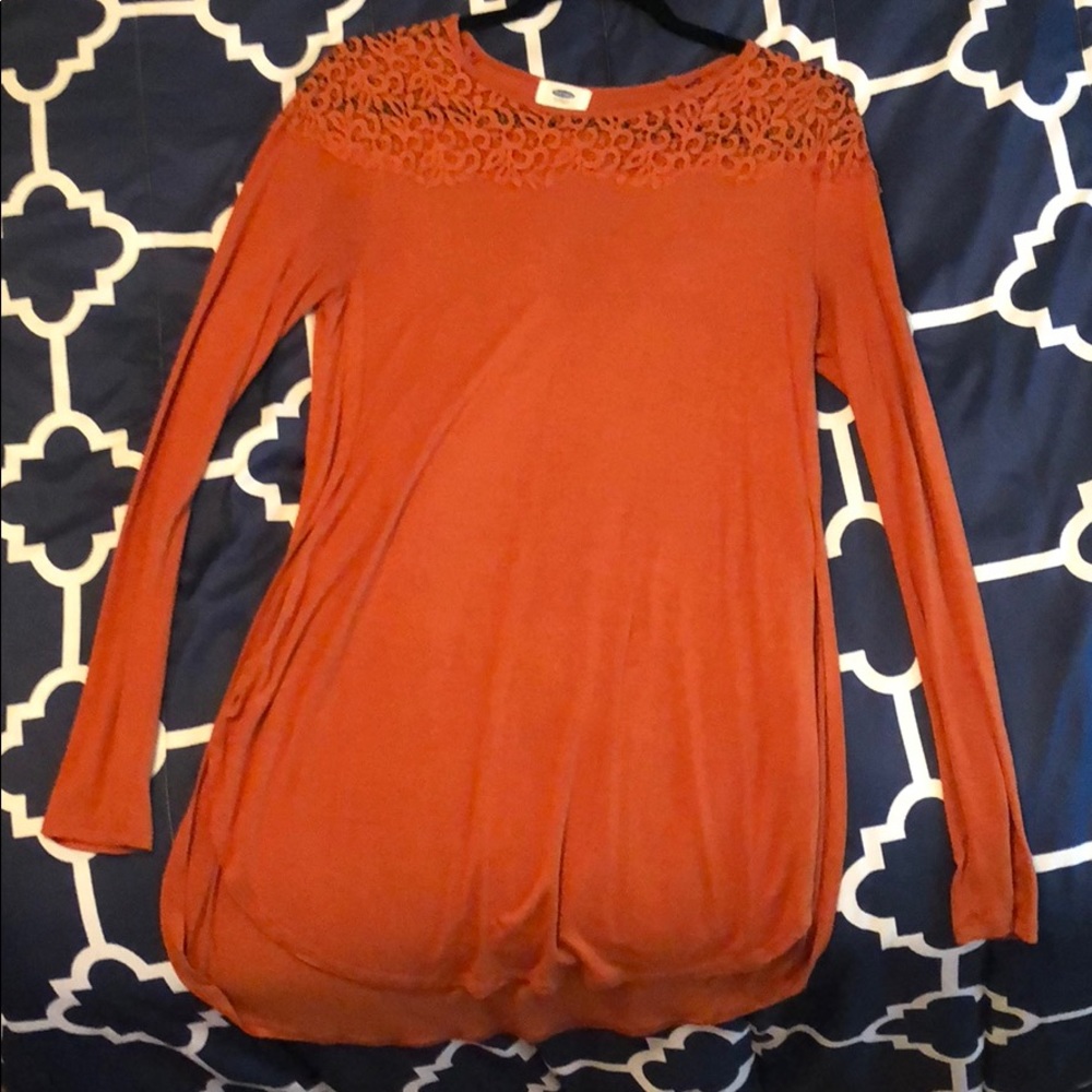Long sleeve blouse with lace